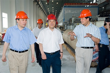 2007年5月25日，時任全國政協(xié)常委、經(jīng)濟委員會副主任、中國包裝聯(lián)合會會長石萬鵬一行來公司視察